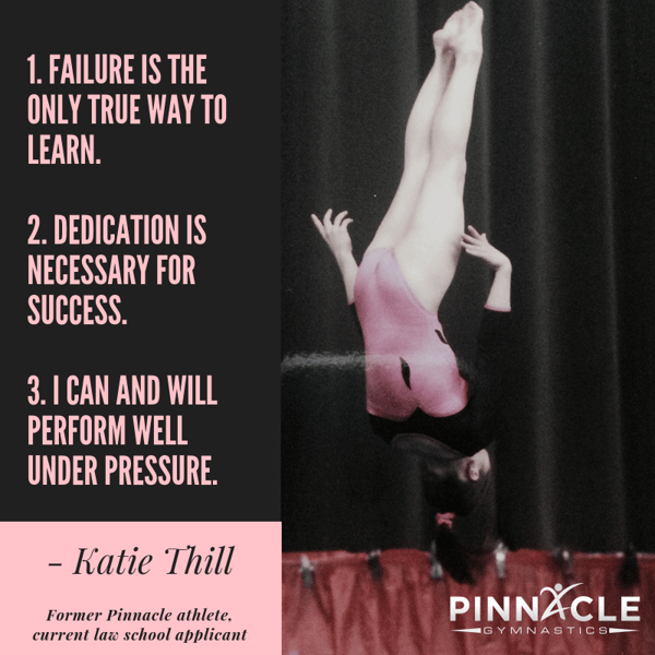 Gymnastics made me who I am today, and I continue to carry many of the life lessons it imparted on me. Most importantly, it taught me that failure is the only true way to learn, that dedication is necessary for succe