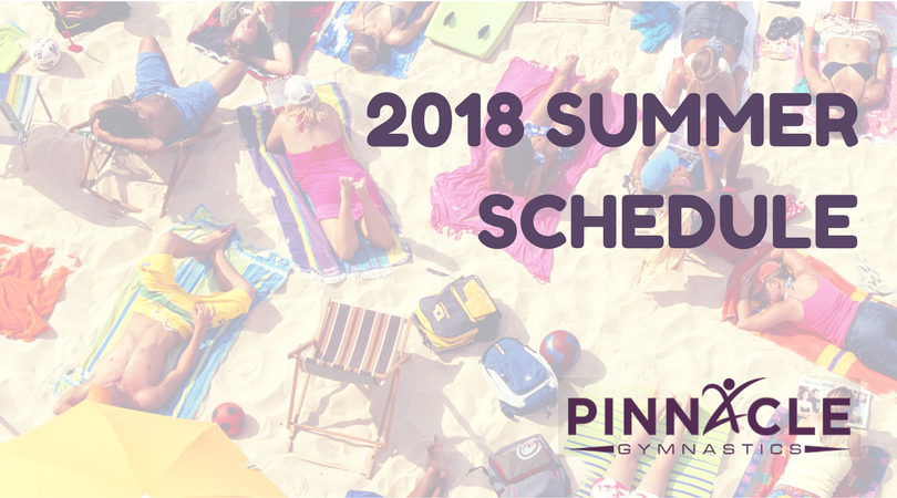 2018 Summer Schedule